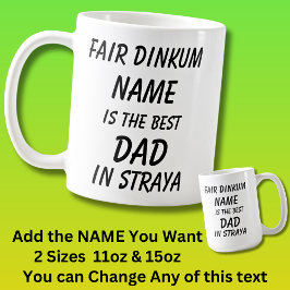 Fair Dinkum NAAM BESTE DAD in Straya (Australië) Koffiemok