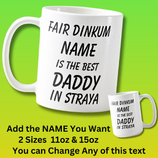 Fair Dinkum NAAM BESTE PAPA in Straya (Australië) Koffiemok