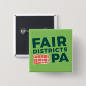 Fair Districts PA 2 " Button (Voorkant /achterkant)