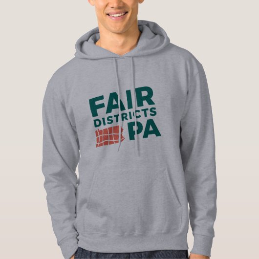Fair Districts PA Classic Grey Hoodie (Voorkant)
