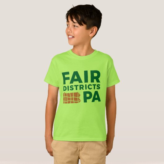 Fair Districts PA kinderen t-shirt (Voorkant volledig)