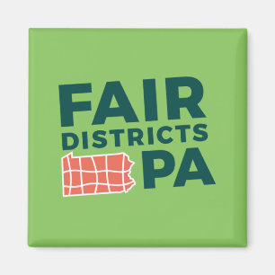 Fair Districts PA Limoen Logo Kleine magneet