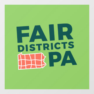 Fair Districts PA Limoen Logo Window Cling Raamsticker