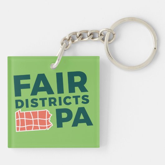 Fair Districts PA Sleutelhanger (Achterkant)