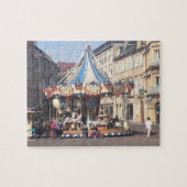 Fair Ground Roundabout in een oude Franse stad Legpuzzel (Horizontaal)