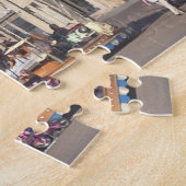 Fair Ground Roundabout in een oude Franse stad Legpuzzel (Zijkant)