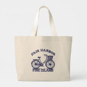 Fair Harbor Fire Island Beach cadeau-idee Grote Tote Bag (Achterkant)