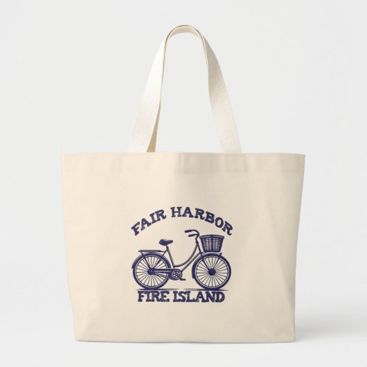 Fair Harbor Fire Island Beach cadeau-idee Grote Tote Bag (Voorkant)