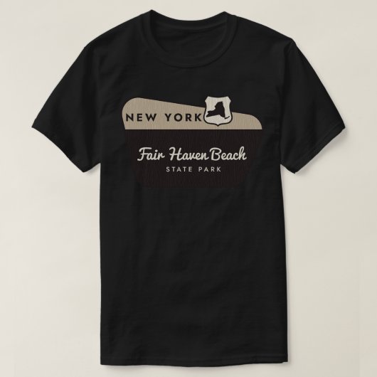 Fair Haven Beach State Park New York Welkomstbord T-shirt (Design voorkant)
