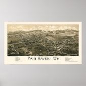 Fair Haven, VT Panorama Map - 1886 Poster (Voorkant)