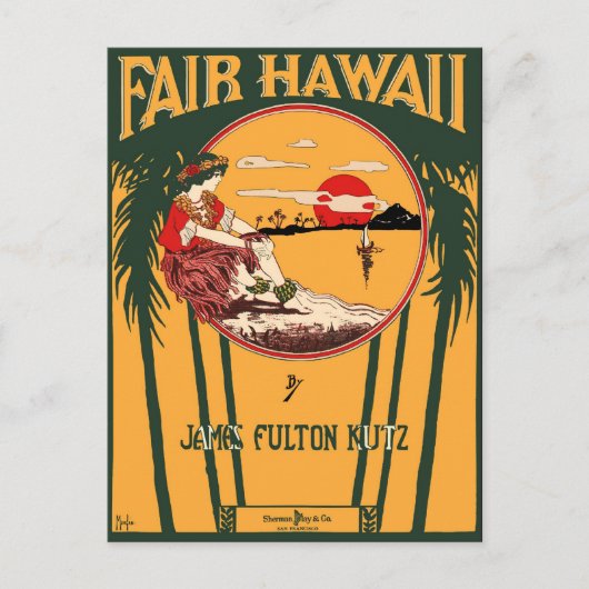 Fair Hawaii  — Hoesje muziek Briefkaart (Voorkant)