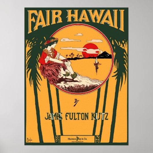 Fair Hawaii  — Hoesje muziek Poster (Voorkant)