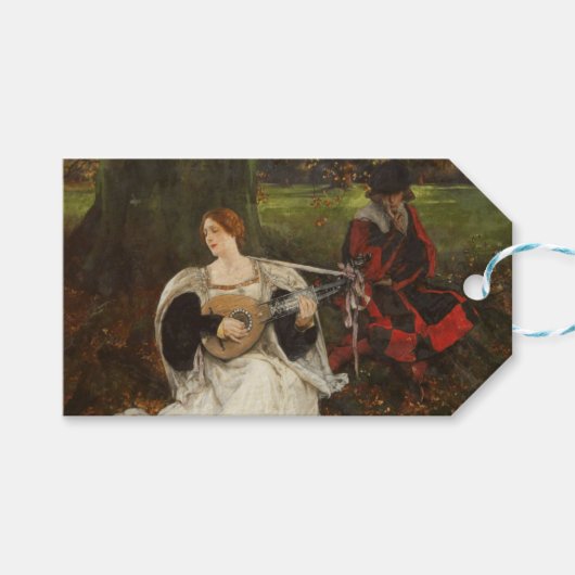 Fair is my Love (door Edwin Austin Abbey) Cadeaulabel (Voorkant (Horizontaal))