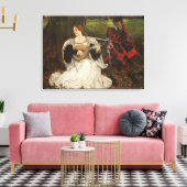 Fair is my Love (door Edwin Austin Abbey) Canvas Afdruk (Insitu (Woonkamer))