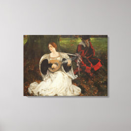 Fair is my Love (door Edwin Austin Abbey) Canvas Afdruk
