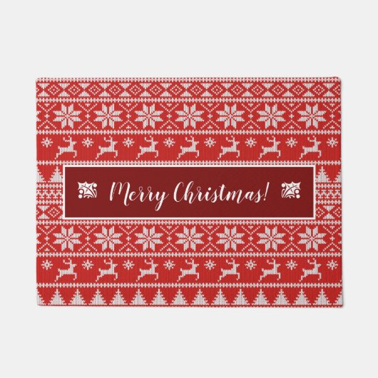 Fair Isle Christmas Deurmat (Voorkant)