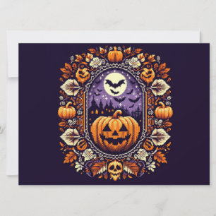 Fair Isle/Colorwork Oude Halloween/herfst Feestdagenkaart