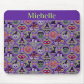 Fair Isle Cute Halloween breiend Sweater Pattern Muismat (Voorkant)