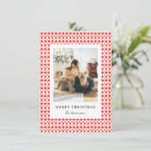 Fair Isle feestelijke trui patroon foto kaart (Staand voorkant)