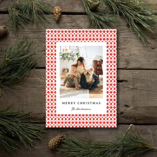 Fair Isle feestelijke trui patroon foto kaart