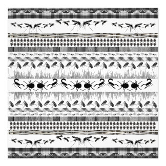 Fair Isle Fierceness dierlijke bug insect Foto Afdruk