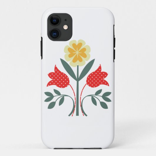 Fair isle floral folkart print Case-Mate iPhone case (Achterkant)