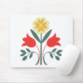 Fair isle floral patroonfolkletter muismat (Met muis)