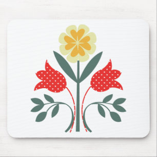 Fair isle floral patroonfolkletter muismat