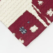 Fair Isle gebreide patchwork | Rustiek rendier (2) Fleece Deken (Hoek)
