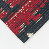 Fair Isle gebreide patchwork | rustiek rendier Fleece Deken (Hoek)