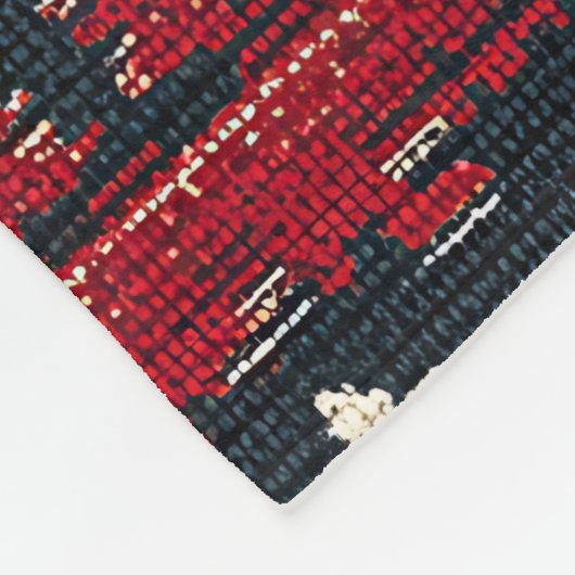 Fair Isle gebreide patchwork | rustiek rendier Fleece Deken (Hoek)