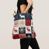 Fair Isle gebreide patchwork | vakantierrendier Tote Bag (Dichtbij)