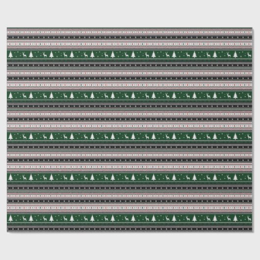 Fair Isle Holiday Knit Cadeaupapier (Vlak)