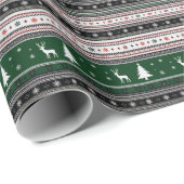 Fair Isle Holiday Knit Cadeaupapier (Rol Hoek)