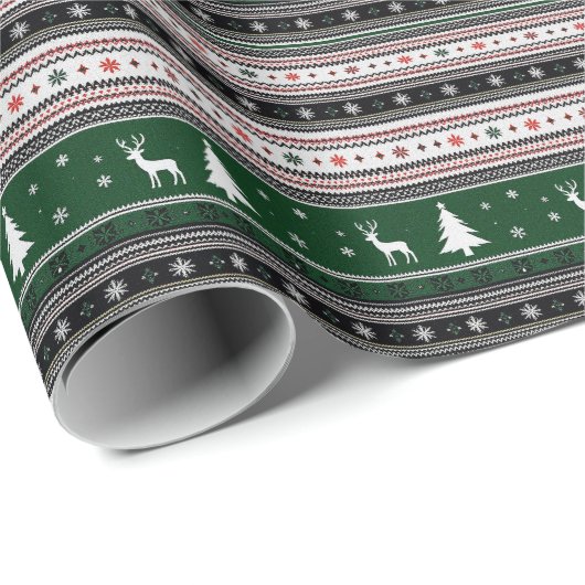 Fair Isle Holiday Knit Cadeaupapier (Rol Hoek)