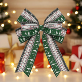 Fair Isle Holiday Knit Grosgrain Lint