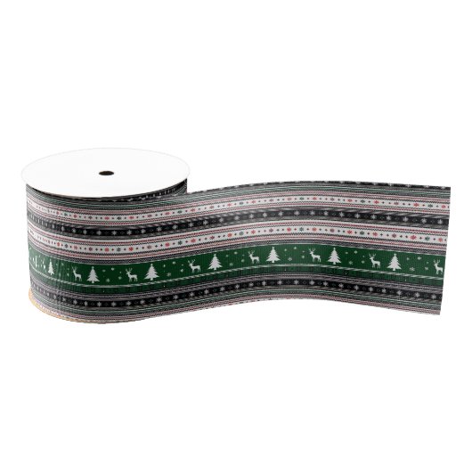 Fair Isle Holiday Knit Grosgrain Lint (Spoel)