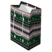 Fair Isle Holiday Knit Medium Cadeauzakje (Voorkant Gekanteld)