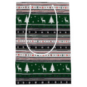 Fair Isle Holiday Knit Medium Cadeauzakje (Voorkant)