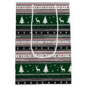 Fair Isle Holiday Knit Medium Cadeauzakje (Achterkant)