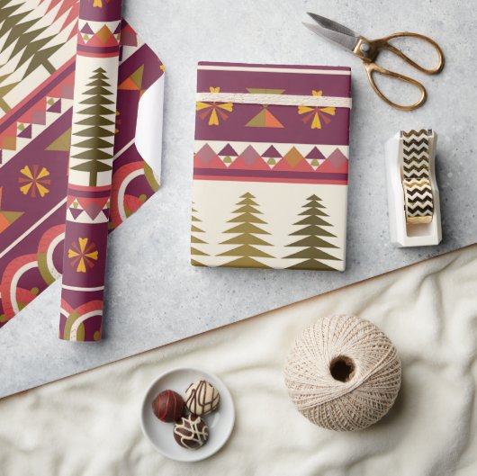 Fair Isle Kerstmis 1 Cadeaupapier (Crafts)