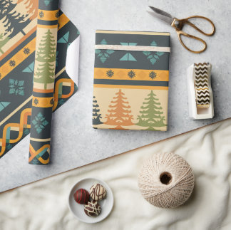 Fair Isle Kerstmis 2 Cadeaupapier