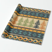 Fair Isle Kerstmis 2 Cadeaupapier (Uitgerold)
