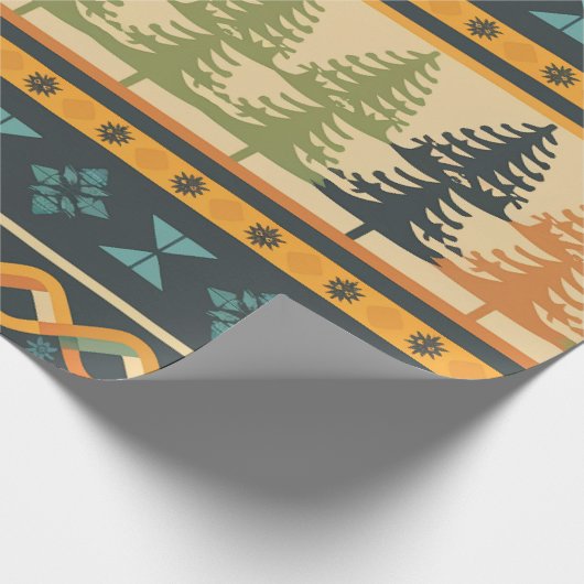 Fair Isle Kerstmis 2 Cadeaupapier (Hoek)