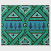 Fair Isle Kerstmis 3 Cadeaupapier (Vlak)