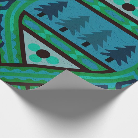 Fair Isle Kerstmis 3 Cadeaupapier (Hoek)