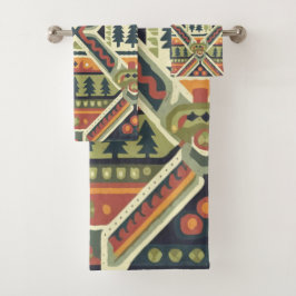 Fair Isle Kerstmis 4 Bad Handdoek