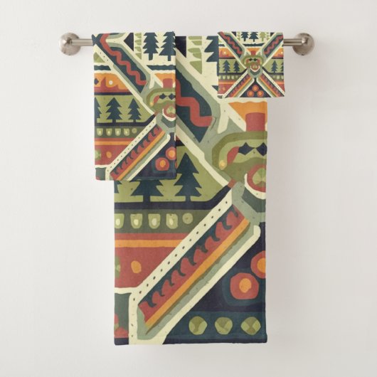 Fair Isle Kerstmis 4 Bad Handdoek (Insitu)