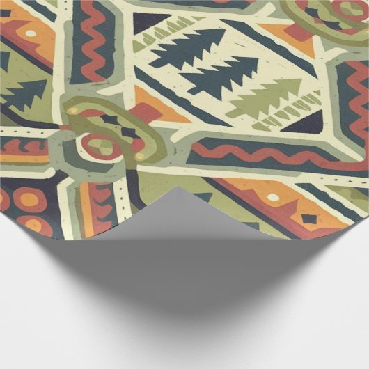 Fair Isle Kerstmis 4 Cadeaupapier (Hoek)