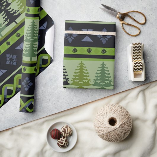 Fair Isle Kerstmis 5 Cadeaupapier (Crafts)